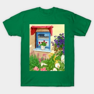 blue provencal window T-Shirt